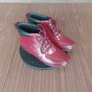 Eddie Bauer Maroon Ankle High Rain Boots Womens Size 7 M